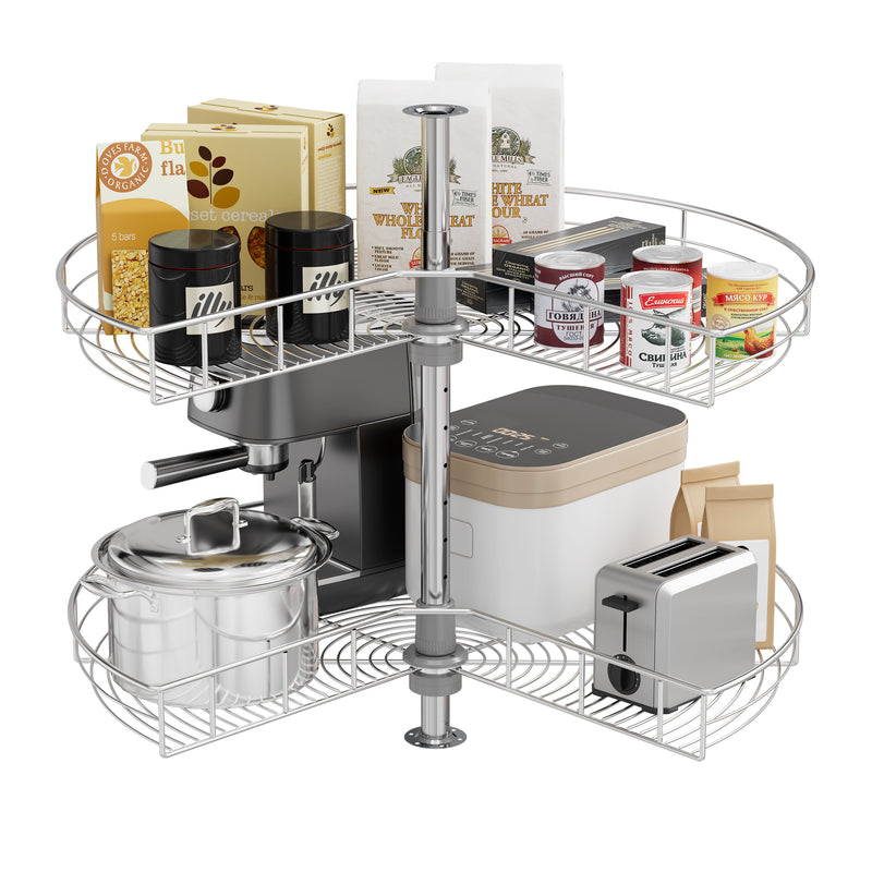 STORKING 32" Corner Cabinet Lazy Susan,33Lbs Load Capacity for Organization