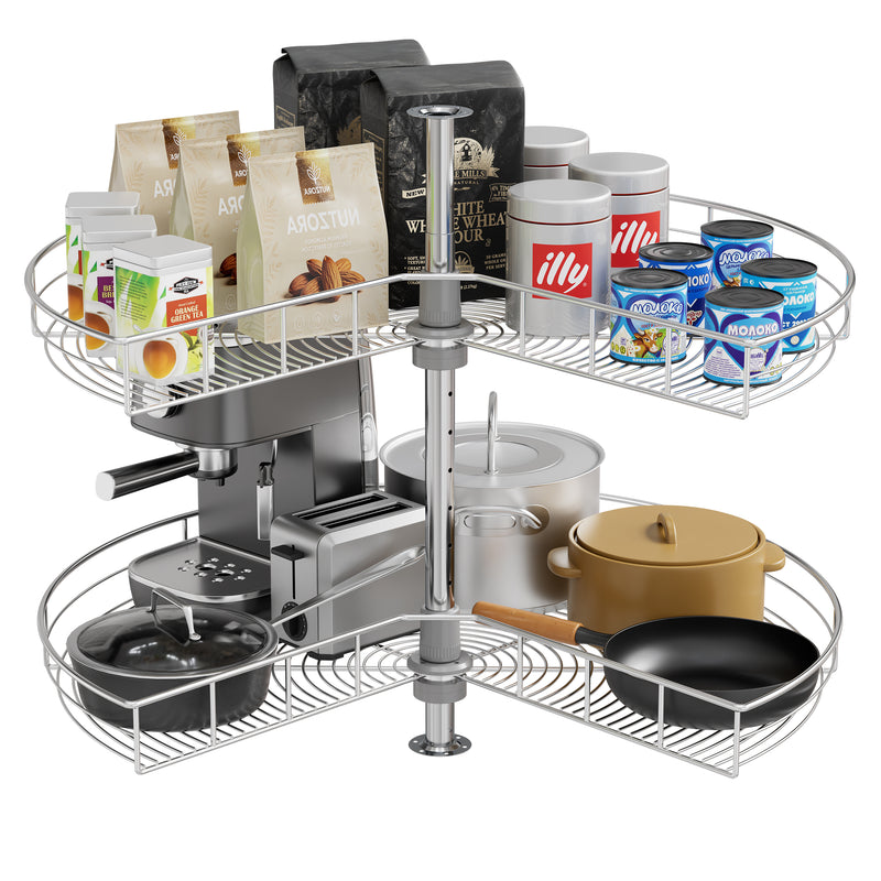 STORKING 32" Corner Cabinet Lazy Susan,33Lbs Load Capacity for Organization