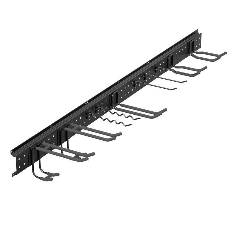 STORKING Garage Tool Organizer Wall Mounted, Heavy Duty Rack with Hooks for Garden Tools