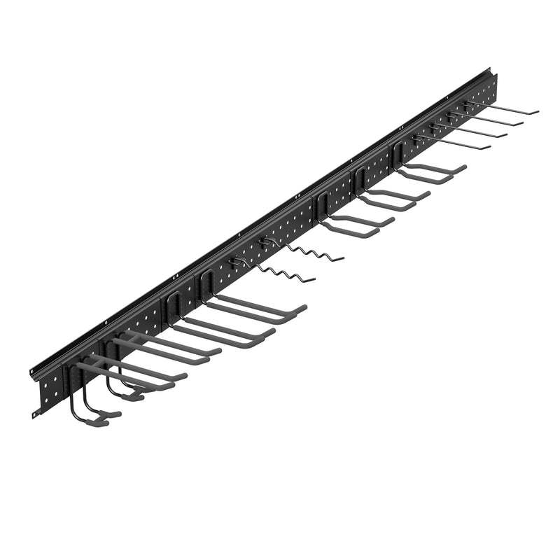 STORKING Garage Tool Organizer Wall Mounted, Heavy Duty Rack with Hooks for Garden Tools