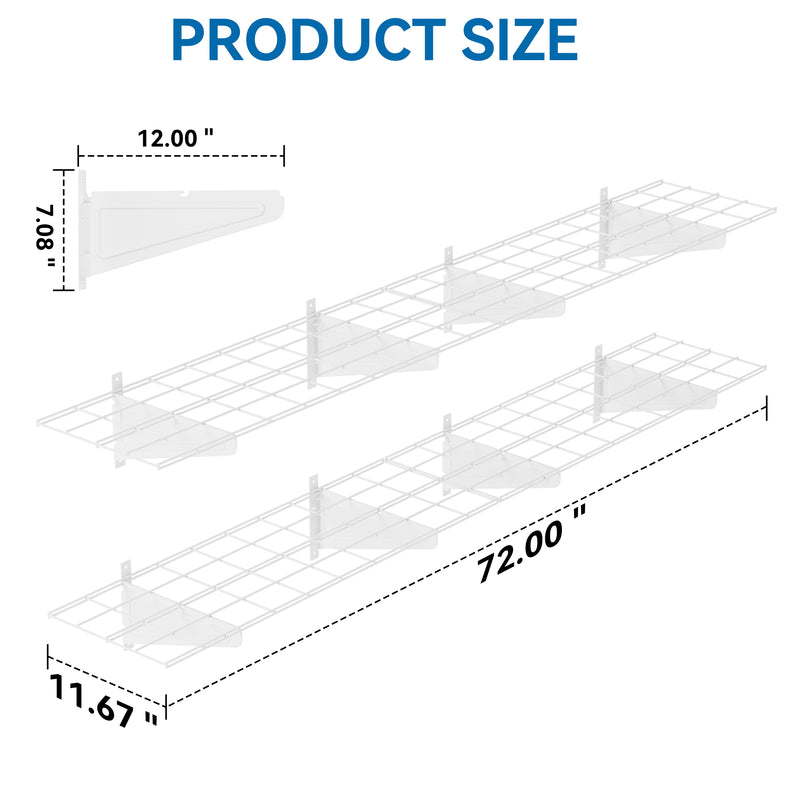 STORKING Garage Wall Shelving, Heavy Duty Storage Shelves for Garage Organization