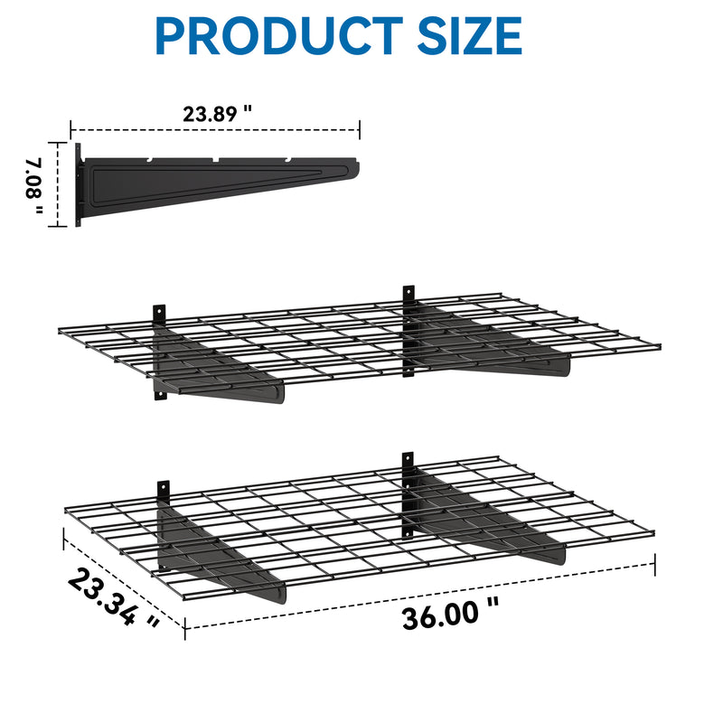 STORKING Garage Wall Shelving, Heavy Duty Storage Shelves for Garage Organization