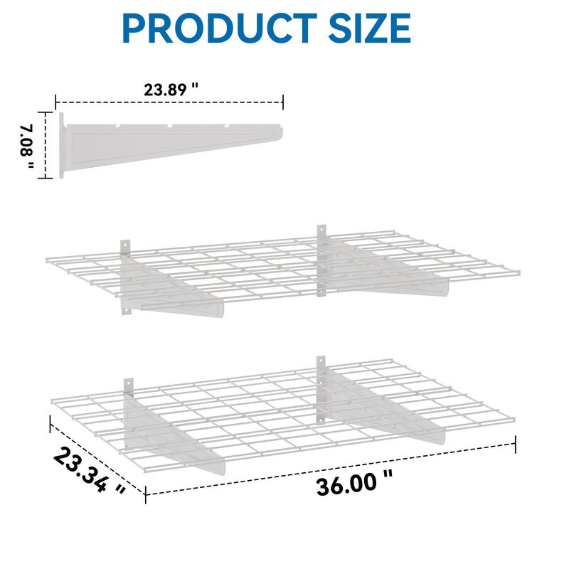 STORKING Garage Wall Shelving, Heavy Duty Storage Shelves for Garage Organization