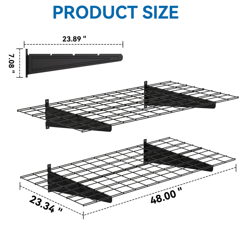 STORKING Garage Wall Shelving, Heavy Duty Storage Shelves for Garage Organization