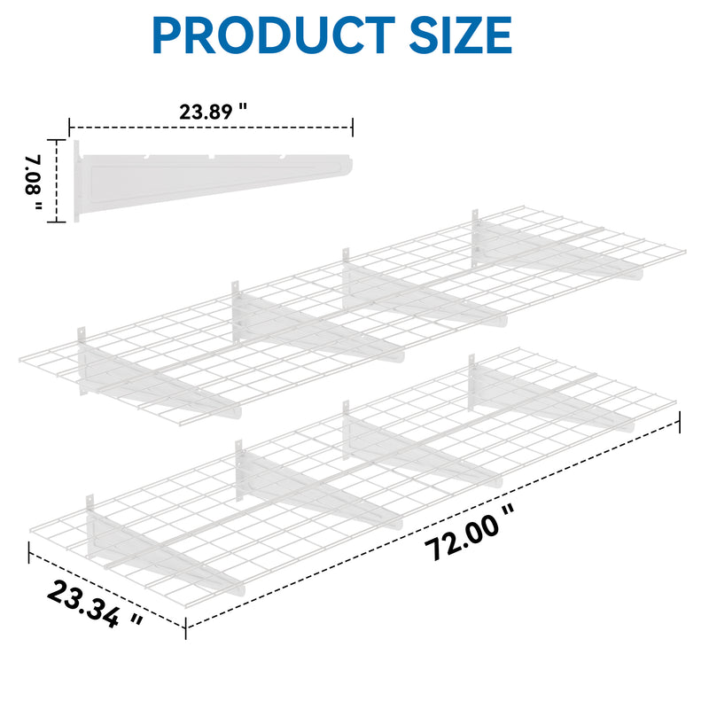 STORKING Garage Wall Shelving, Heavy Duty Storage Shelves for Garage Organization