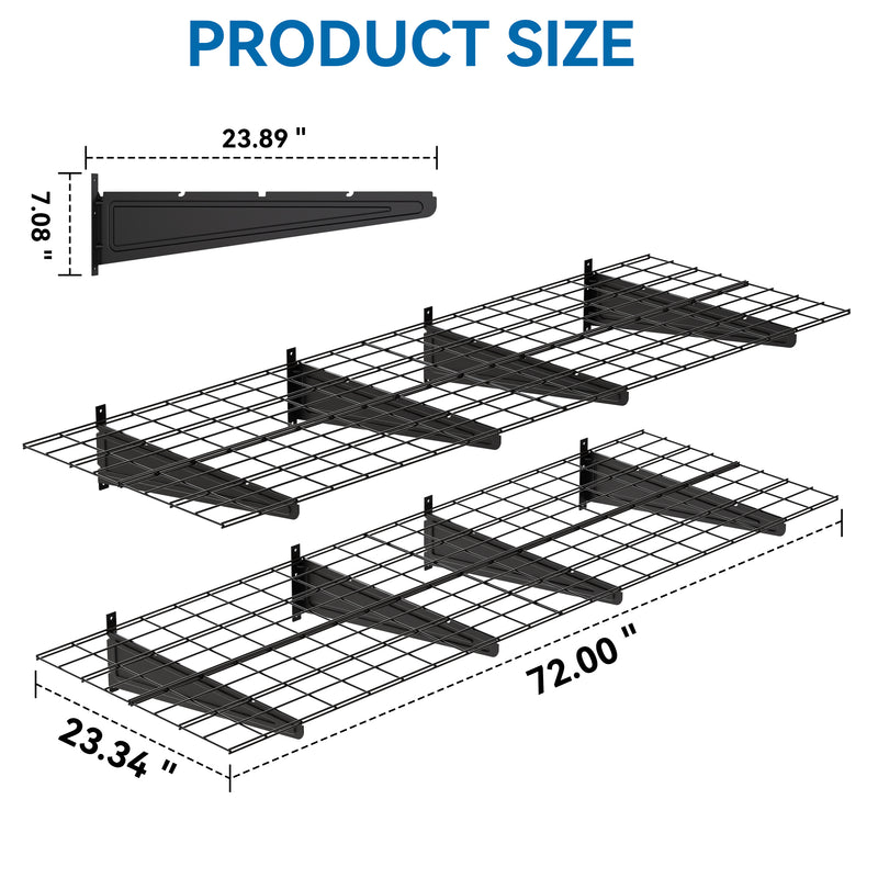 STORKING Garage Wall Shelving, Heavy Duty Storage Shelves for Garage Organization