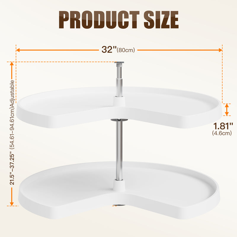 STORKING 32" Lazy Susan for Cabinet,60Lbs Single Layer Load for Organization