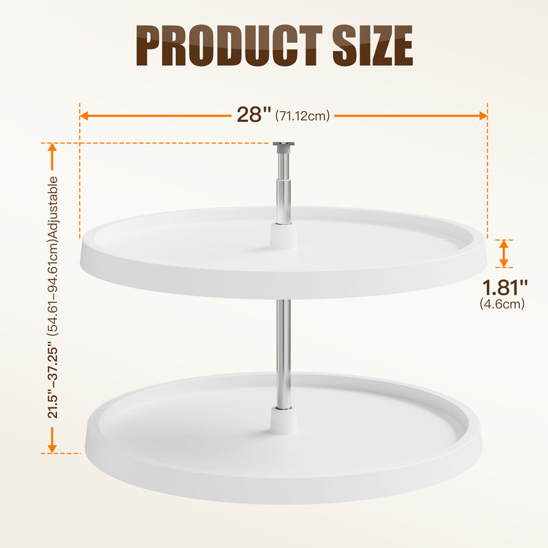 STORKING 28" Lazy Susan for Cabinet,30Lbs Single Layer Load for Organization