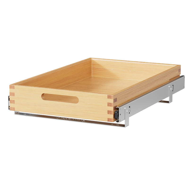 STORKING 2 Tier Pull Out Drawers for Cabinets, Heavy-Duty Slide Out Wood Drawer Shelf, Pull Out Cabinet Organizer 100 lbs Capacity, Base Cabinet Organization for Kitchen, Pantry