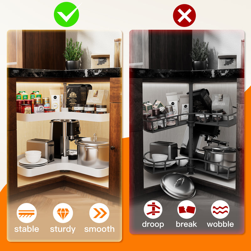 STORKING 32" Lazy Susan for Cabinet,60Lbs Single Layer Load for Organization