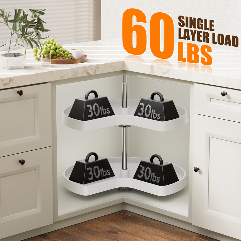 STORKING 32" Lazy Susan for Cabinet,60Lbs Single Layer Load for Organization