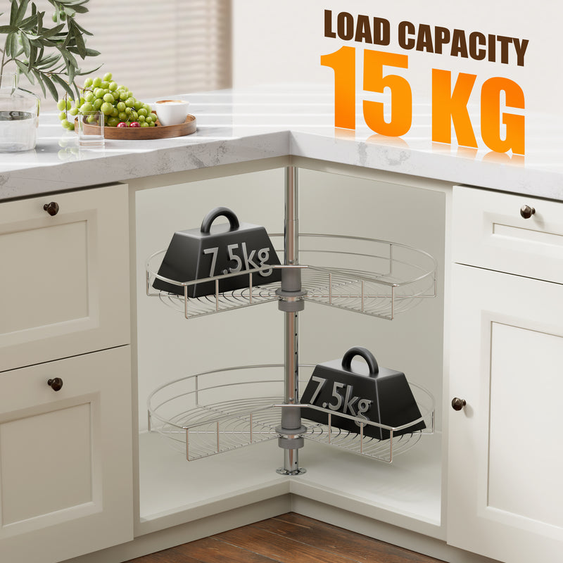 STORKING 32" Corner Cabinet Lazy Susan,33Lbs Load Capacity for Organization