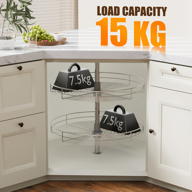 STORKING 32" Corner Cabinet Lazy Susan,33Lbs Load Capacity for Organization