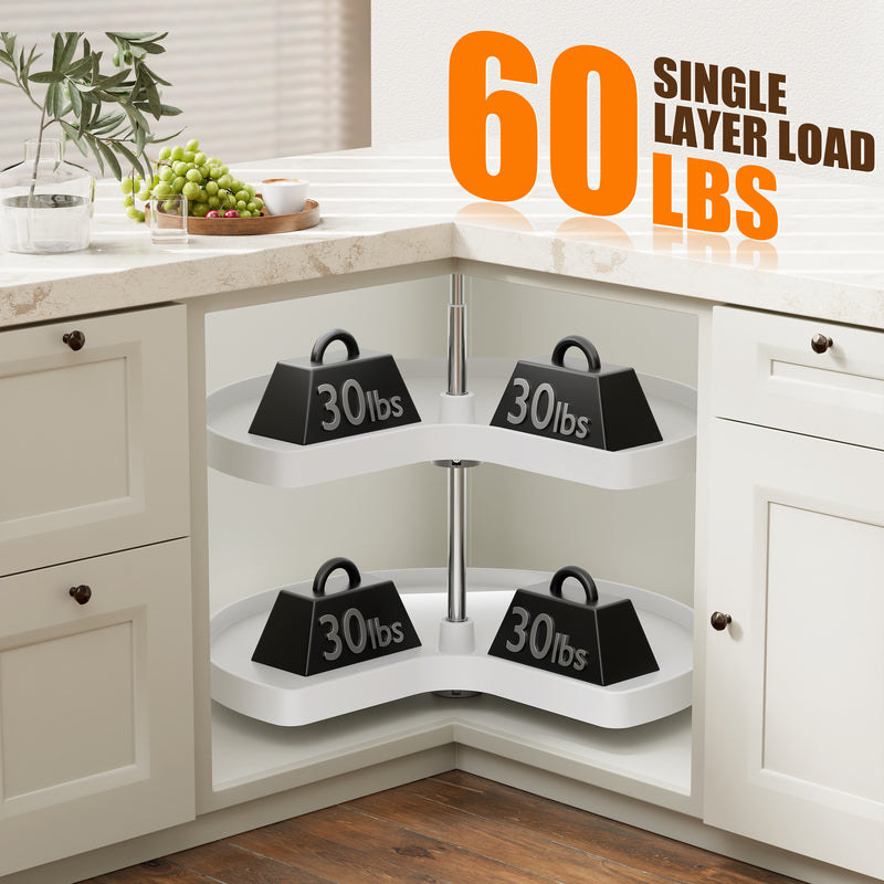 STORKING 32" Lazy Susan for Cabinet,60Lbs Single Layer Load for Organization