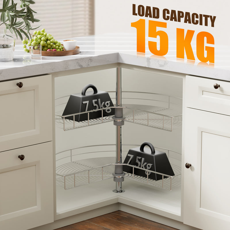 STORKING 32" Corner Cabinet Lazy Susan,33Lbs Load Capacity for Organization