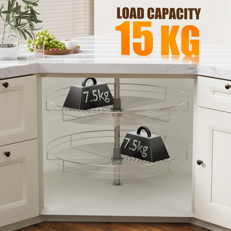 STORKING 32" Corner Cabinet Lazy Susan,33Lbs Load Capacity for Organization