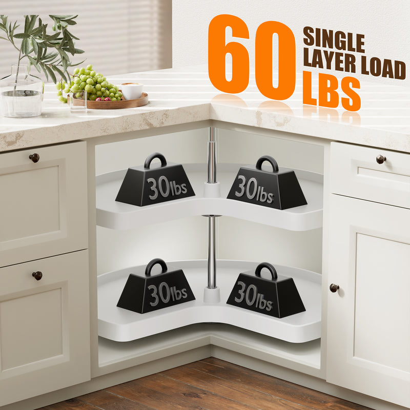 STORKING 32" Lazy Susan for Cabinet,60Lbs Single Layer Load for Organization