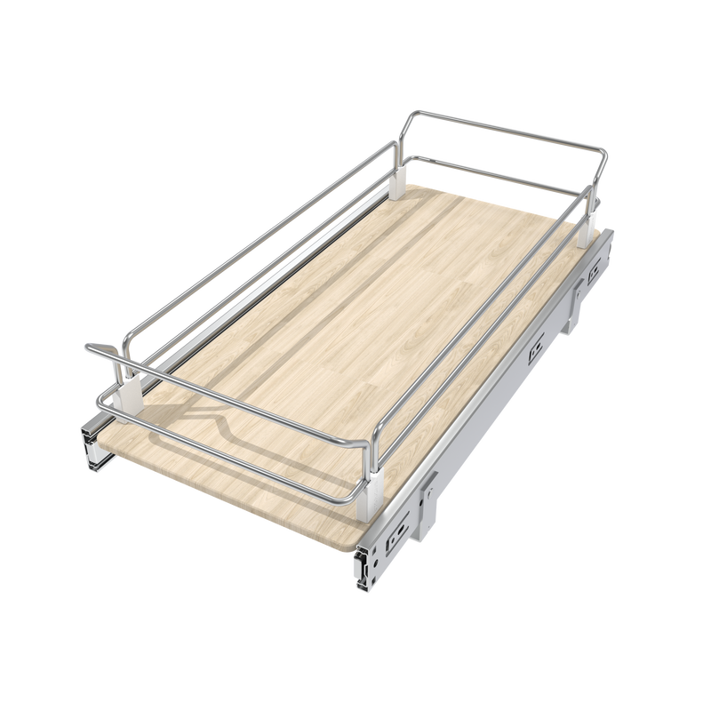 Pull Out Cabinet Organizer, Slide Out Drawers For Kitchen Organizers and Storage, Pull Out Drawers For Cabinets Capacity Heavy Duty Caddy, Cabinet Shelves Wood Chrome, Pantry Storage