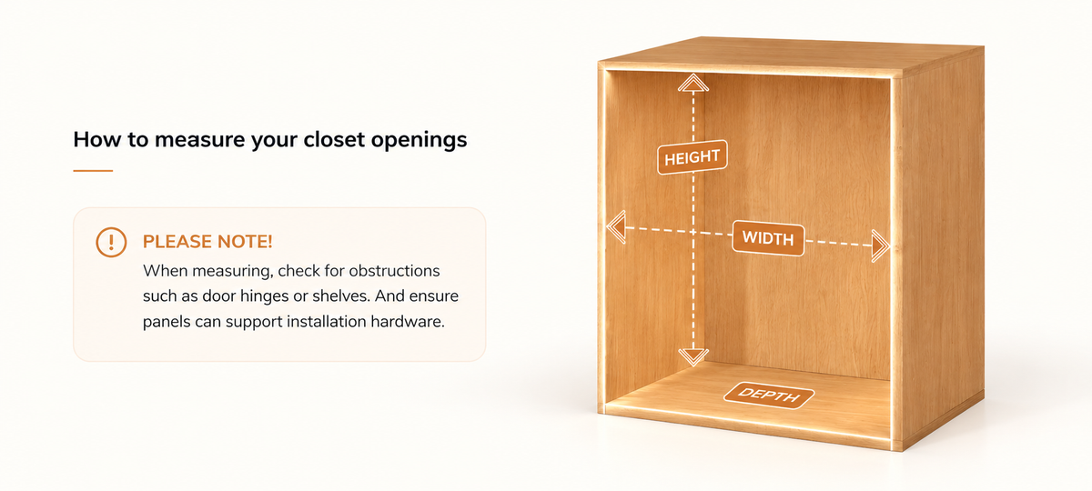 Measure Your Closet Before Installation - 