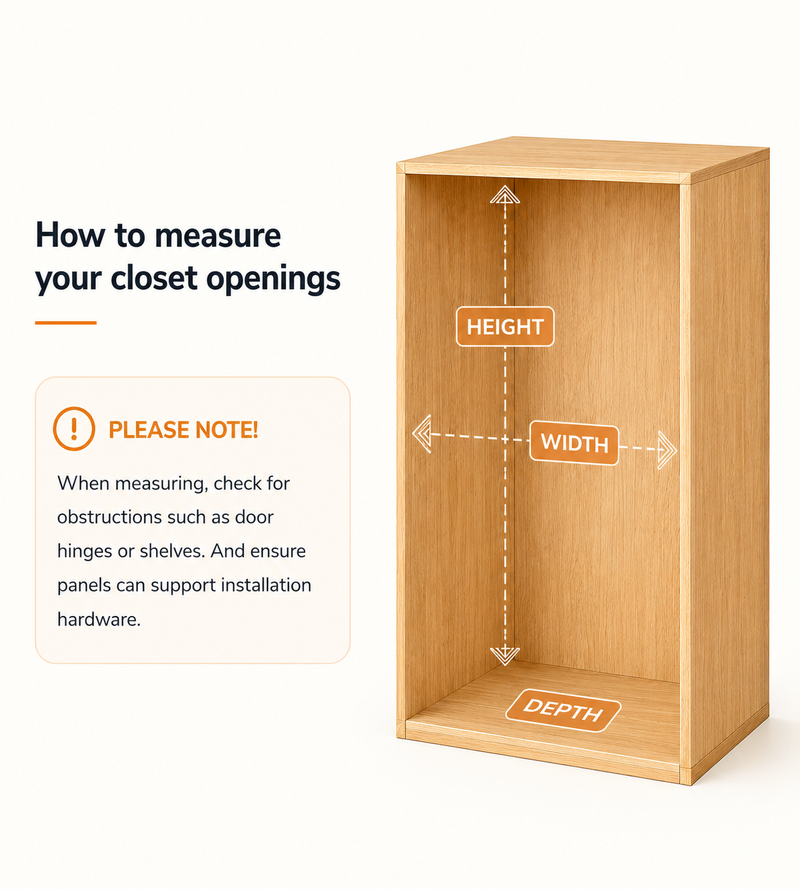 Measure Your Closet Before Installation - 