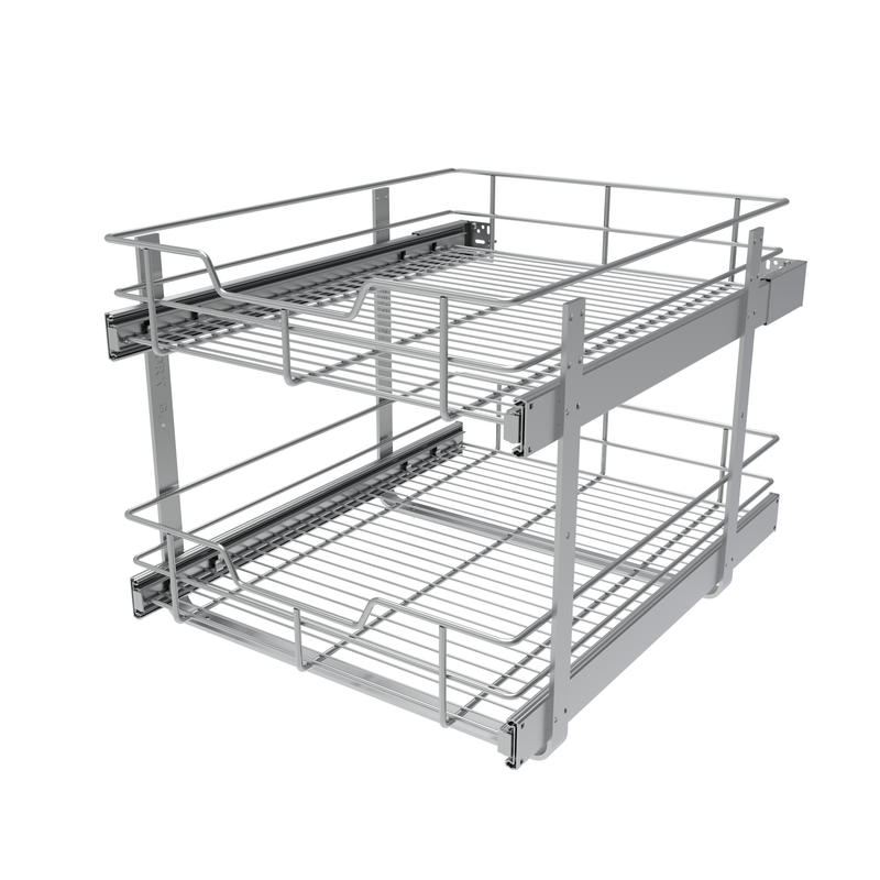 Pull Out Cabinet Organizer , Slide Out Drawers For Kitchen Organizers and Storage, Pull Out Drawers For Cabinets Capacity Heavy Duty Caddy, Cabinet Shelves Chrome-Plated, Bathroom Pantry