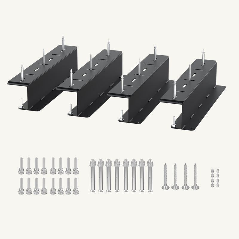 STORKING Ceiling Storage Bin Rack, Overhead Tote Storage Rail System