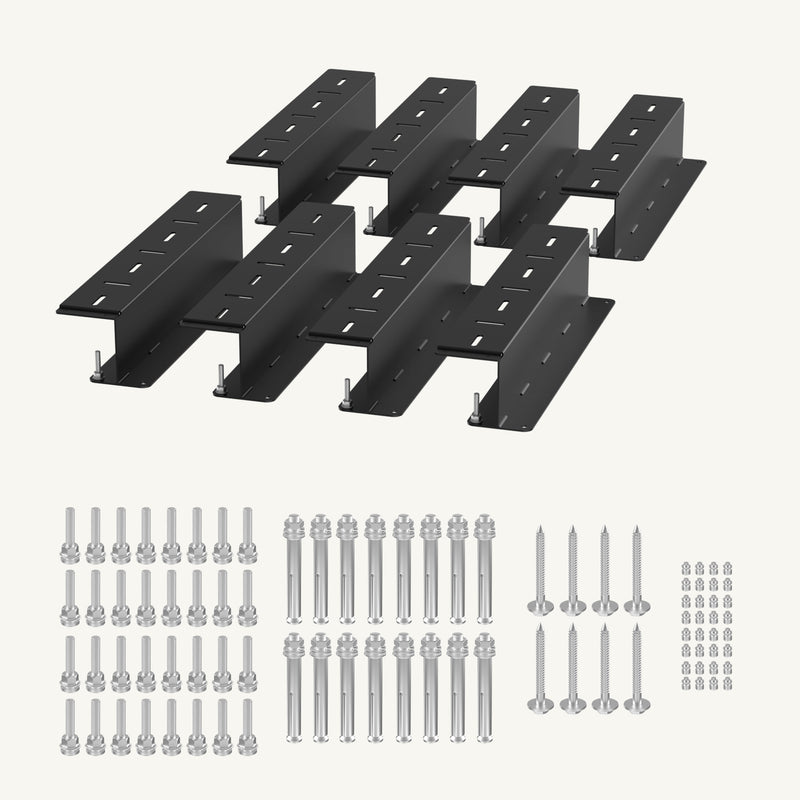 STORKING Ceiling Storage Bin Rack, Overhead Tote Storage Rail System