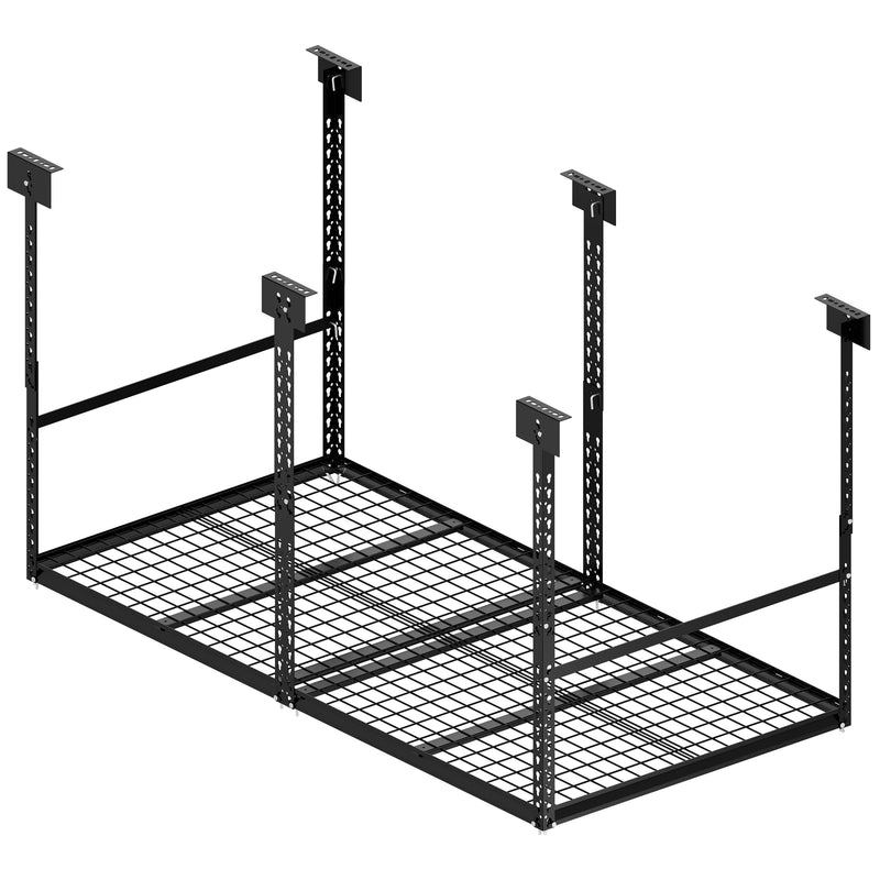 Overhead Garage Storage Rack, 28-41 inch Height Adjustable Ceiling Mounted Organization Rack