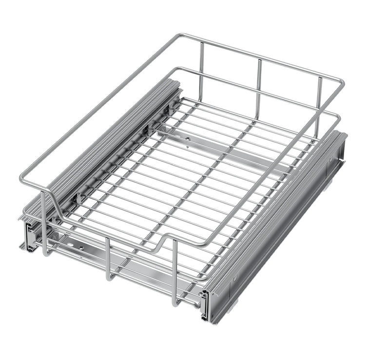 Pull Out Cabinet Organizer , Slide Out Drawers For Kitchen Organizers and Storage, Pull Out Drawers For Cabinets Capacity Heavy Duty Caddy, Cabinet Shelves Chrome-Plated, Bathroom Pantry
